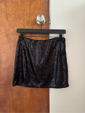 Nordstrom Black Sequin Mini Skirt